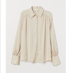 H&M Blouse Balloon Sleeve Retro style size M NEW